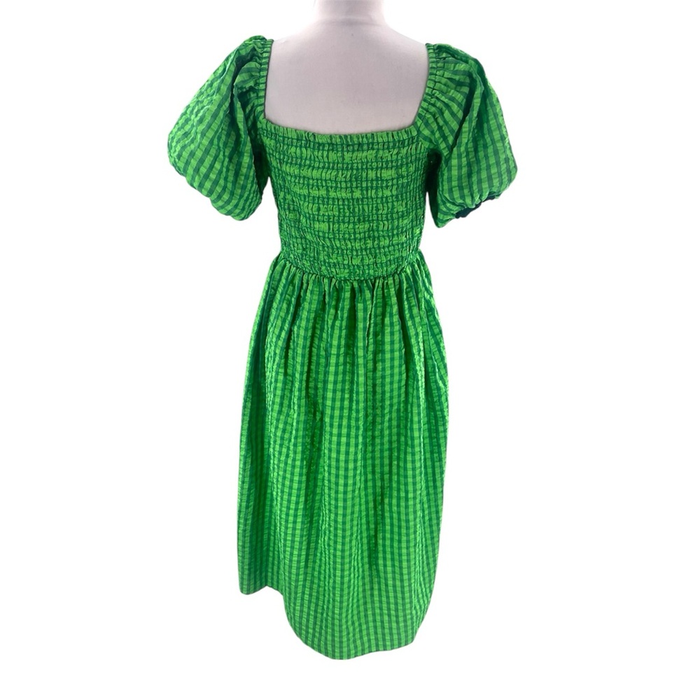 Never Fully Dressed Green Gingham Midi Dress - Picture 5 of 10